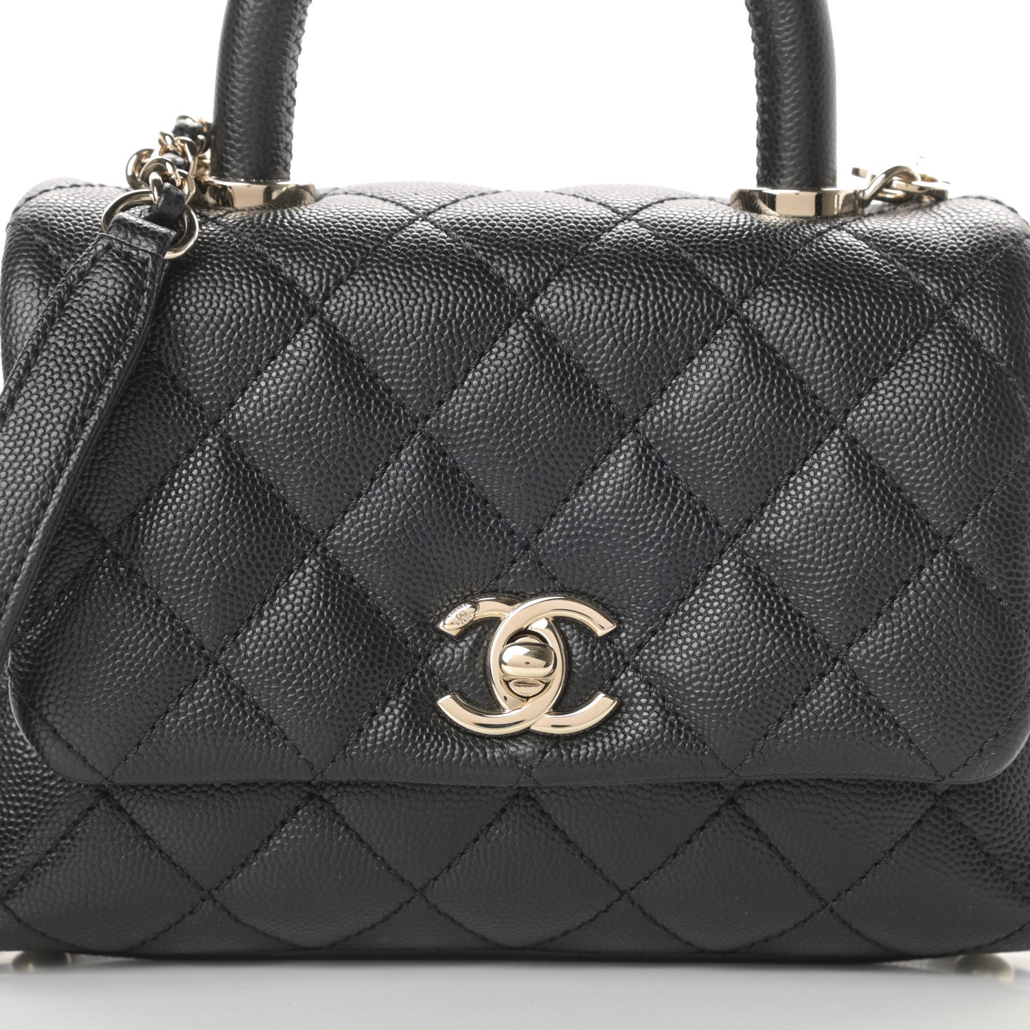 Chanel Caviar Quilted Extra Mini Coco Handle Flap Black 8 of 12