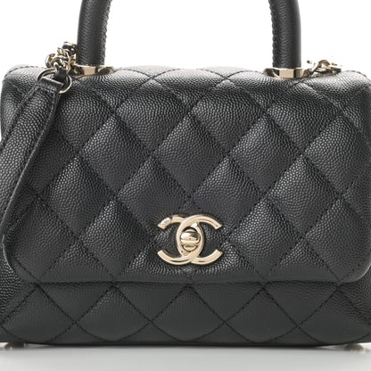 Chanel Caviar Quilted Extra Mini Coco Handle Flap Black 8 of 12
