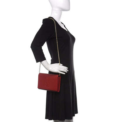 Saint Laurent Calfskin Belle de Jour Chain Clutch Rouge Orient 2 of 11