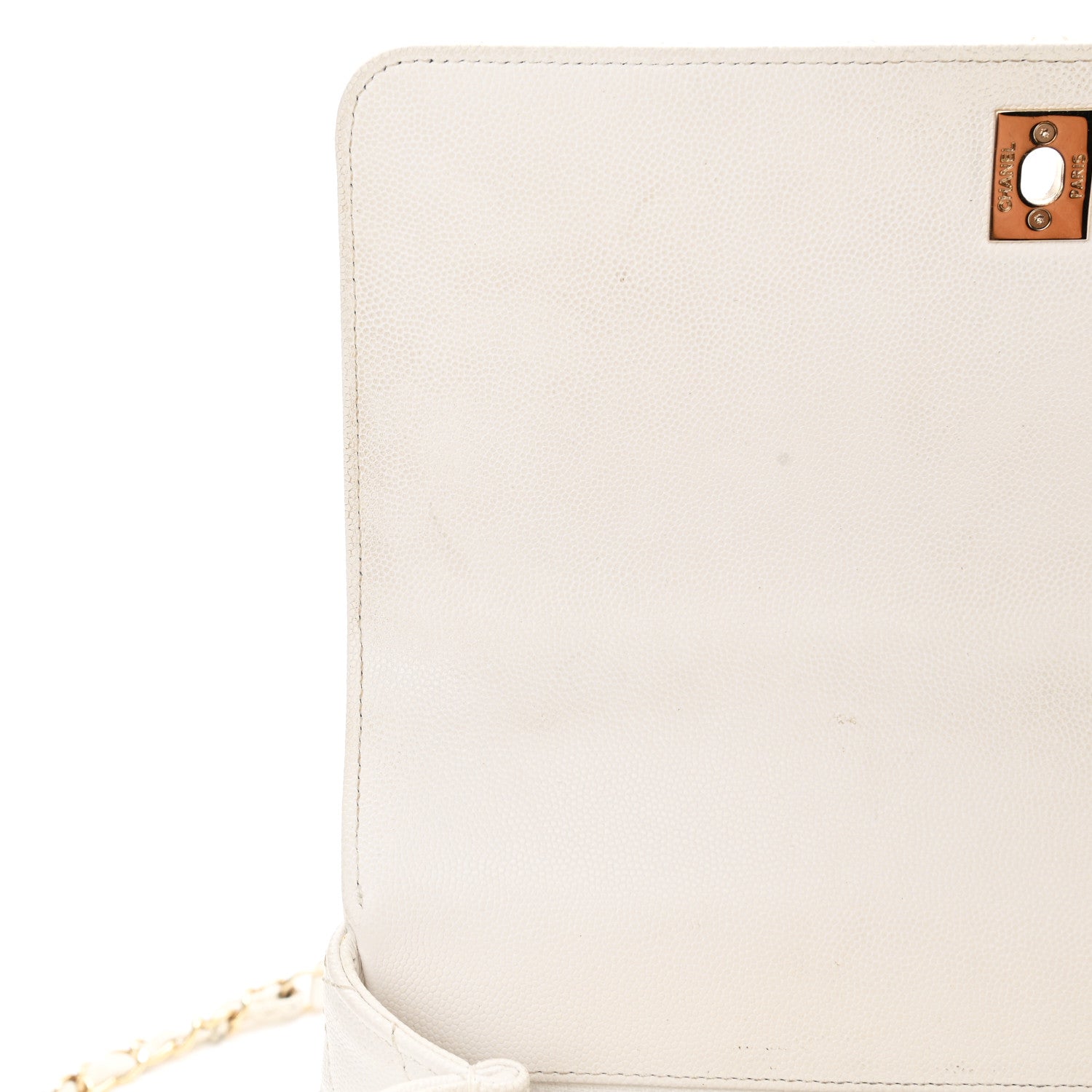 Chanel Caviar Quilted Small Coco Handle Flap White 13 of 21