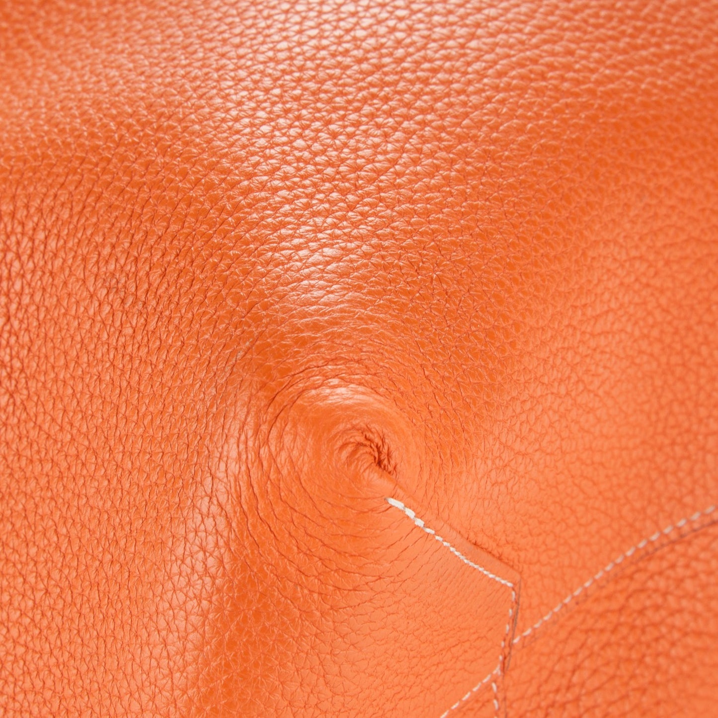 Taurillon Clemence Double Sens 36 Reversible Tote Gold Orange