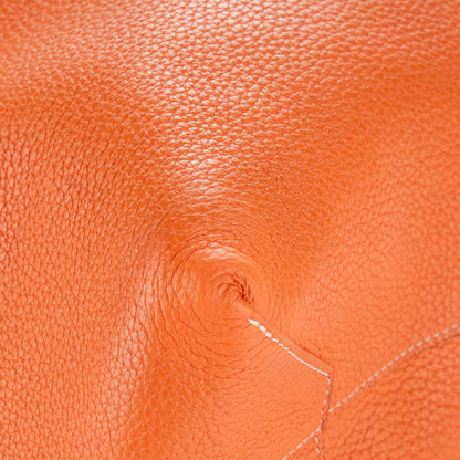 Hermes Taurillon Clemence Double Sens 36 Reversible Tote Gold Orange 16 of 17