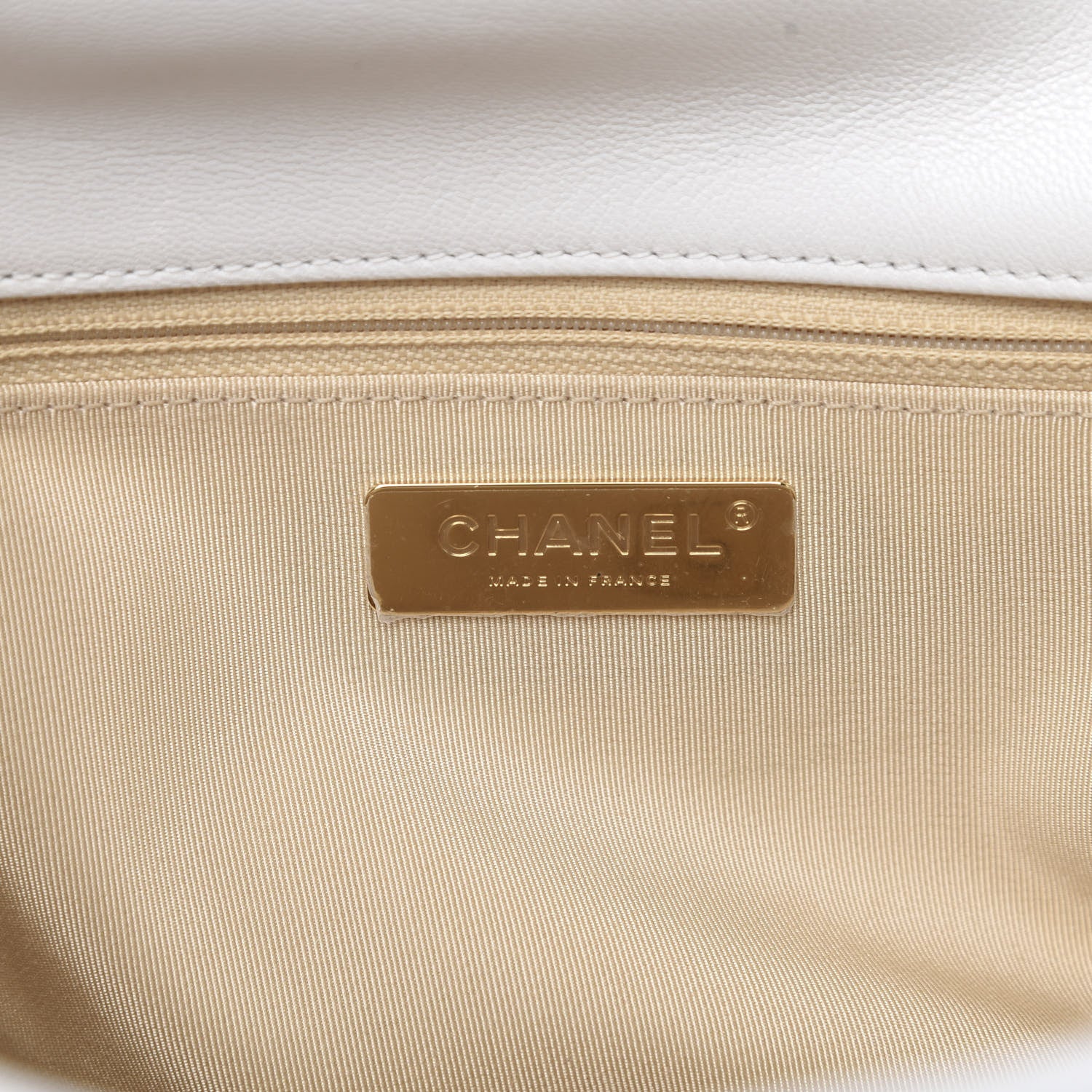 Chanel Goatskin Quilted Large 19 Flap White 6 of 11