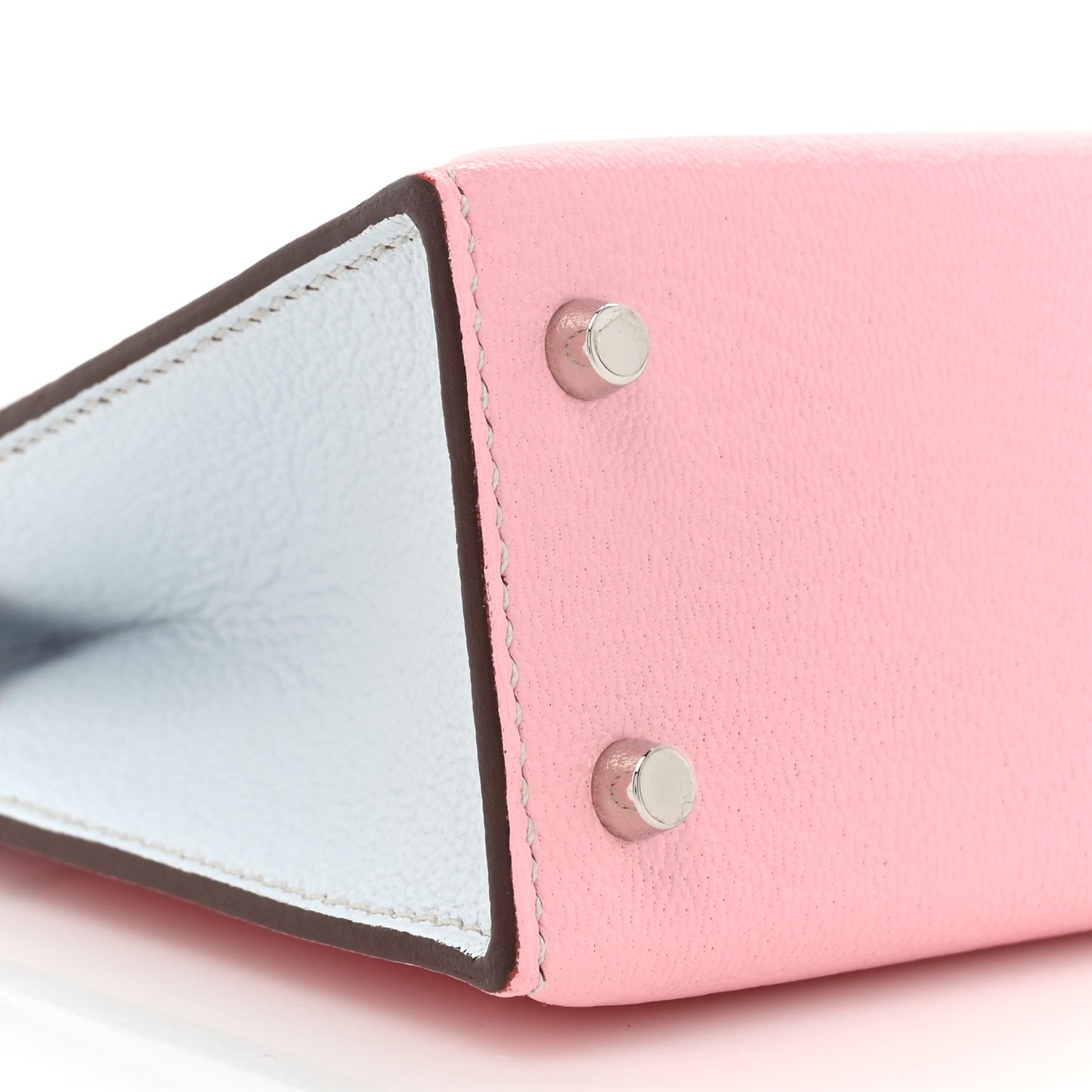 Chevre Mysore Horseshoe Mini Kelly Sellier 20 Rose Sakura Bleu Brume