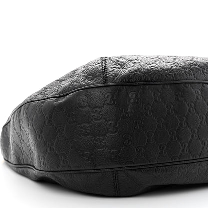 Gucci Guccissima Large New Ladies Web Hobo Black 9 of 14