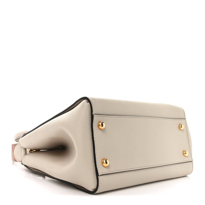 Burberry Soft Grain Calfskin Medium Buckle Tote Limestone 4 of 9