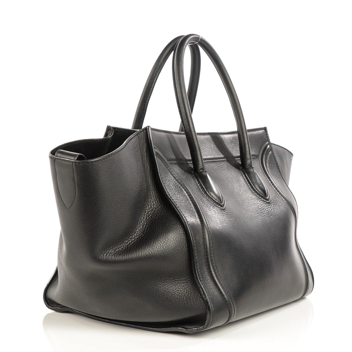 Celine Supple Calfskin Medium Phantom Luggage Black 3 of 9