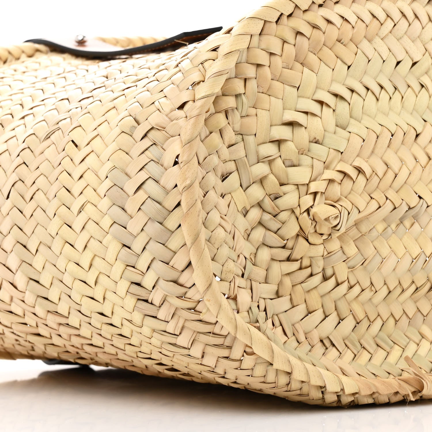Loewe Raffia Medium Basket Tote Bag Natural Tan 8 of 9