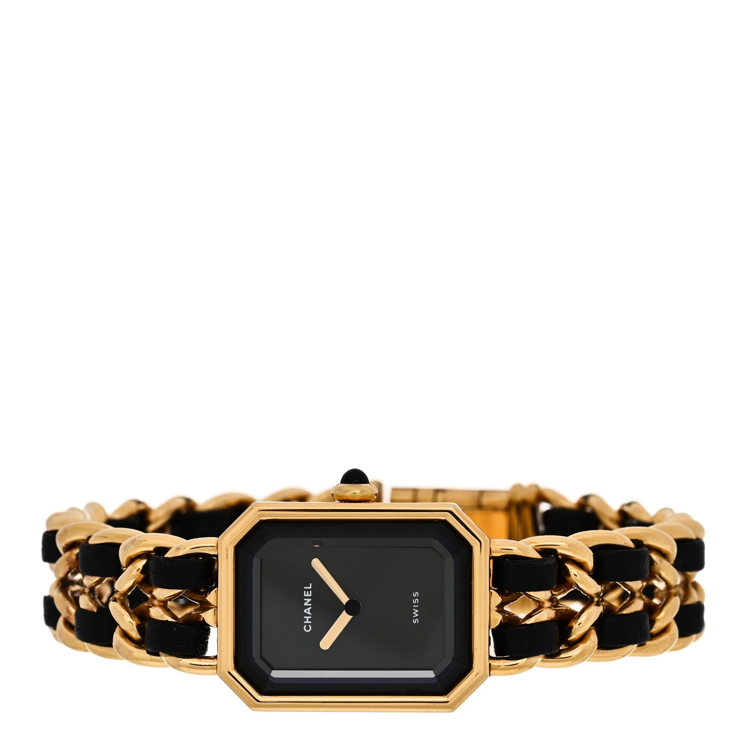 Chanel Stainless Steel Lambskin 20mm Chain Premiere Quartz Watch Gold M 2 of 4