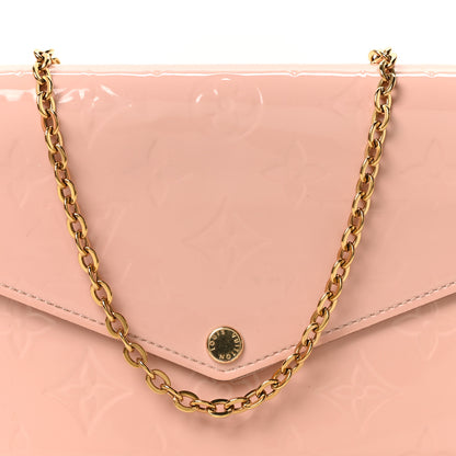 Louis Vuitton Vernis Felicie Chain Wallet Rose Ballerine 8 of 10