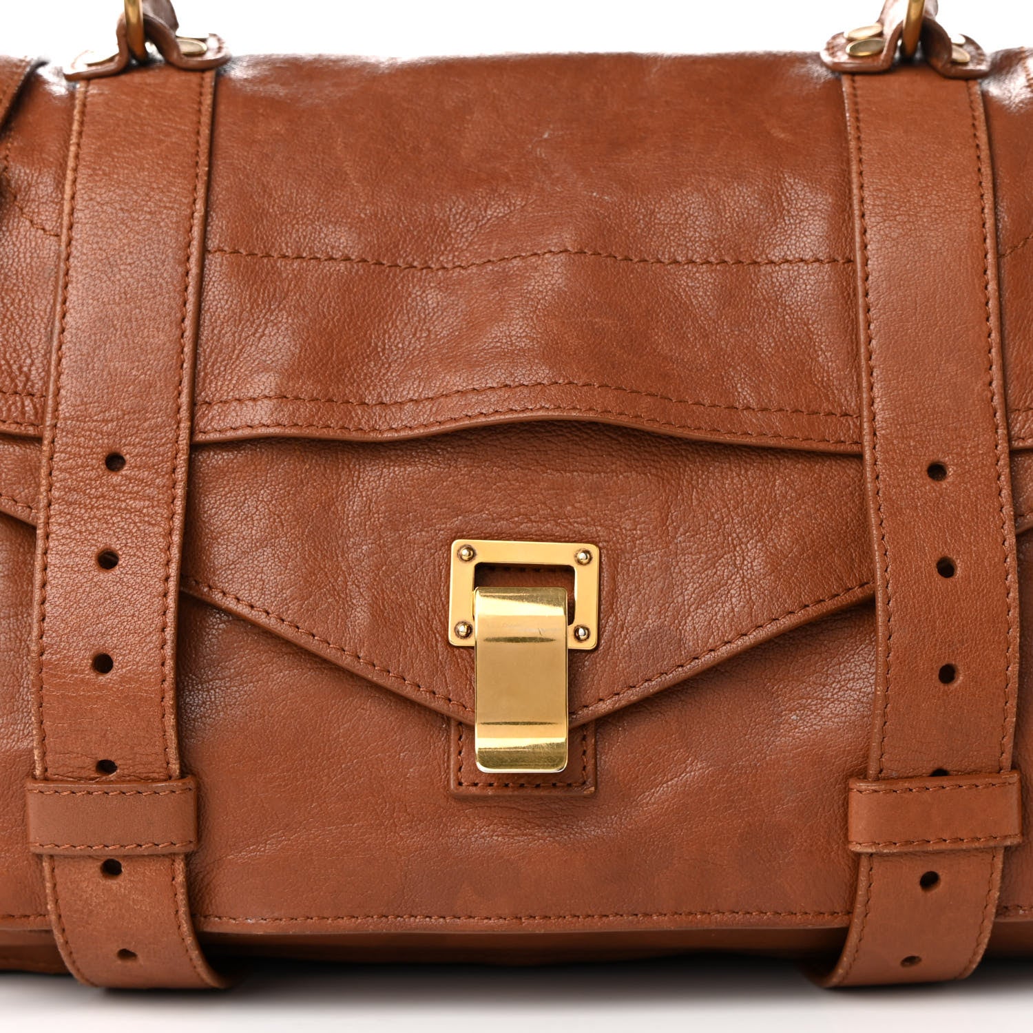 Proenza Schouler Lambskin Medium PS1 Satchel Saddle 9 of 23