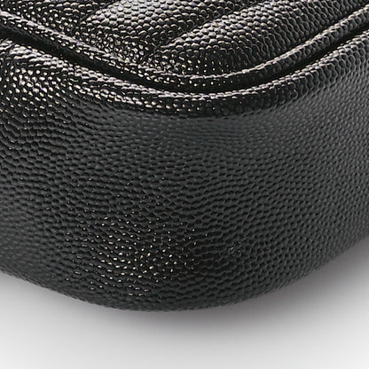 Saint Laurent Grain De Poudre Matelasse Monogram Mini Lou Camera Bag Black 9 of 10