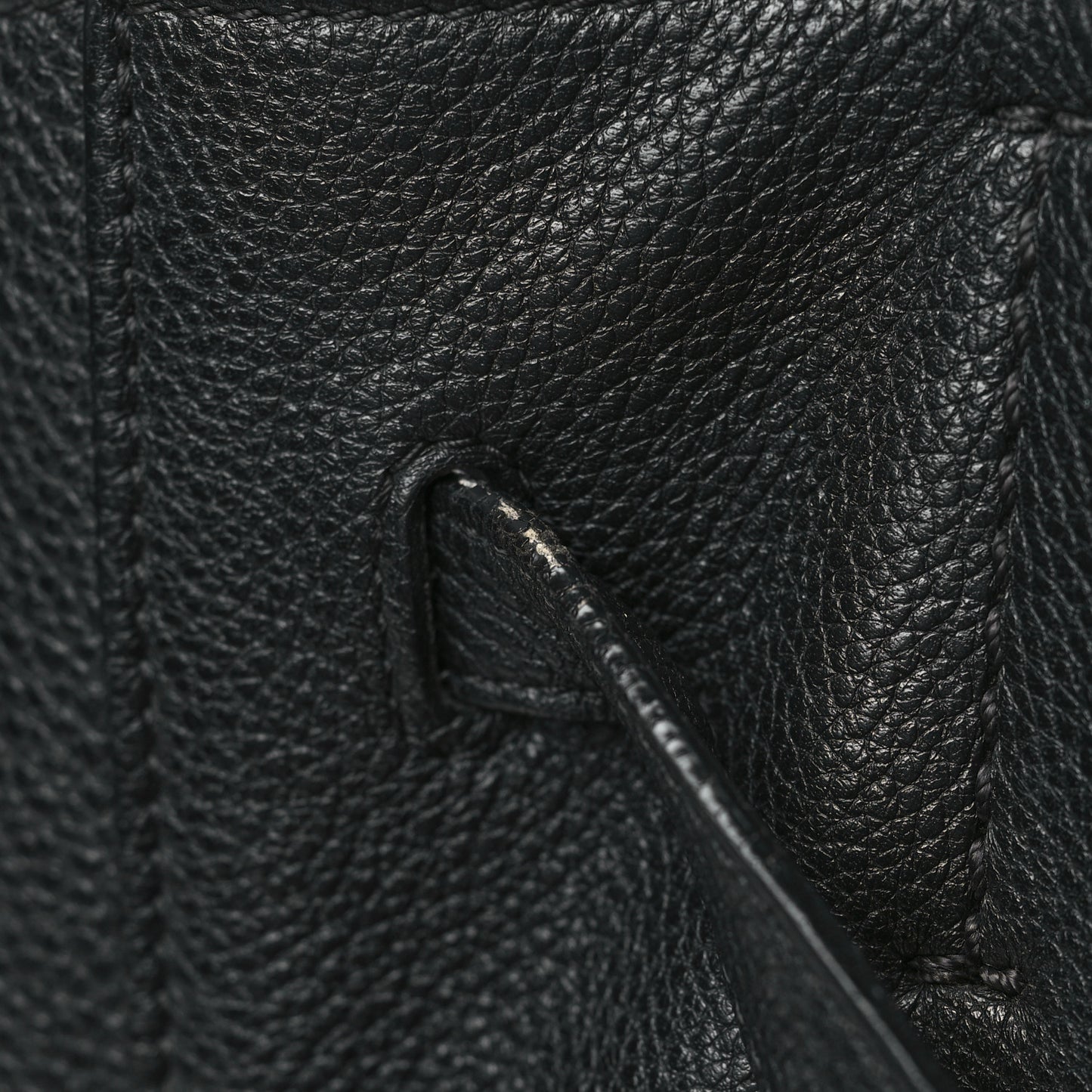 Soft Grained Calfskin Small Belt Cabas Phantom Black