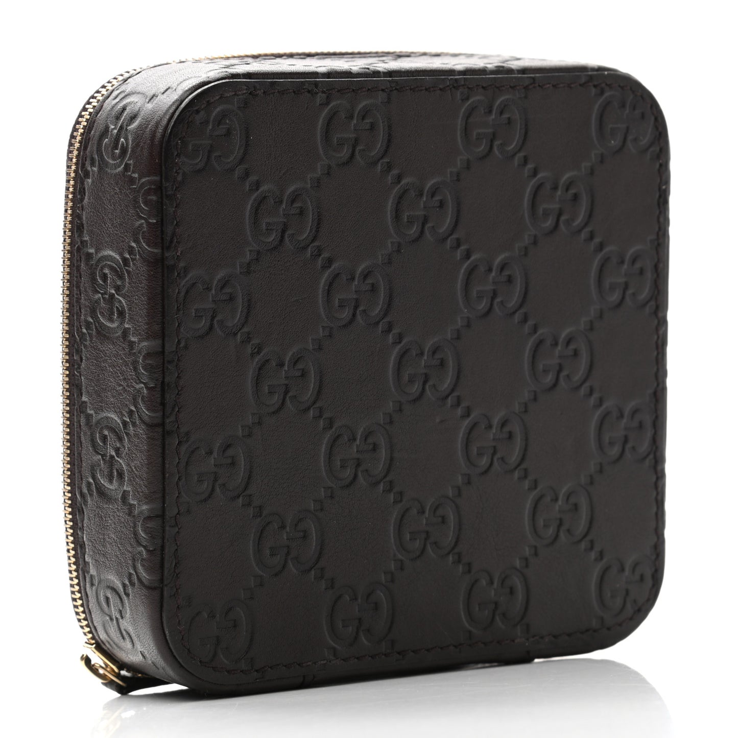 Guccissima Jewelry Case Brown