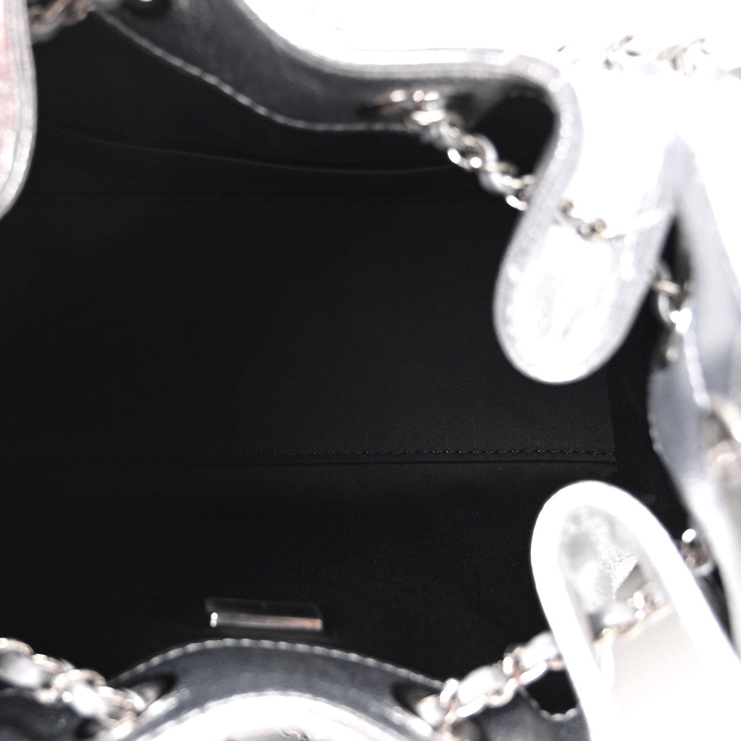 Chanel Metallic Caviar Quilted Mini Chanel 25 Handbag Silver 5 of 11