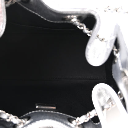 Chanel Metallic Caviar Quilted Mini Chanel 25 Handbag Silver 5 of 11
