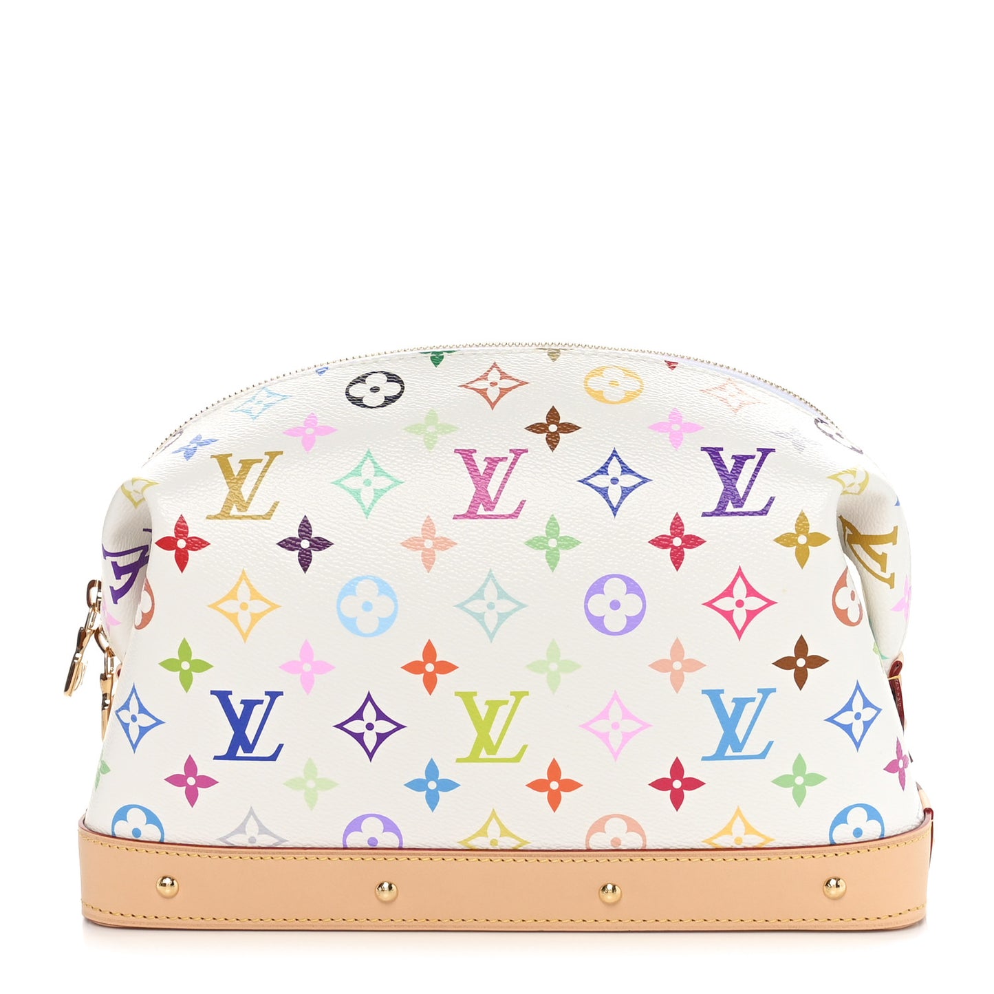 LV x TM Monogram Multicolor Cosmetic Pouch GM White