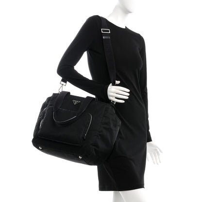 Prada Tessuto Nylon Saffiano Diaper Bag Nero Black 2 of 21