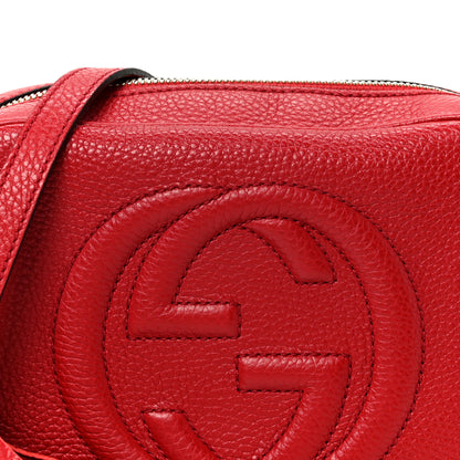 Gucci Pebbled Calfskin Small Soho Disco Bag Vibrant Red 8 of 10