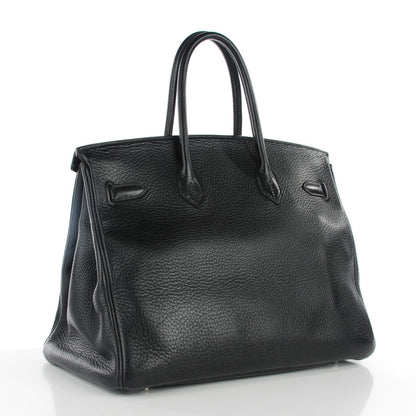 Hermes Taurillon Clemence Birkin 35 Black 3 of 24