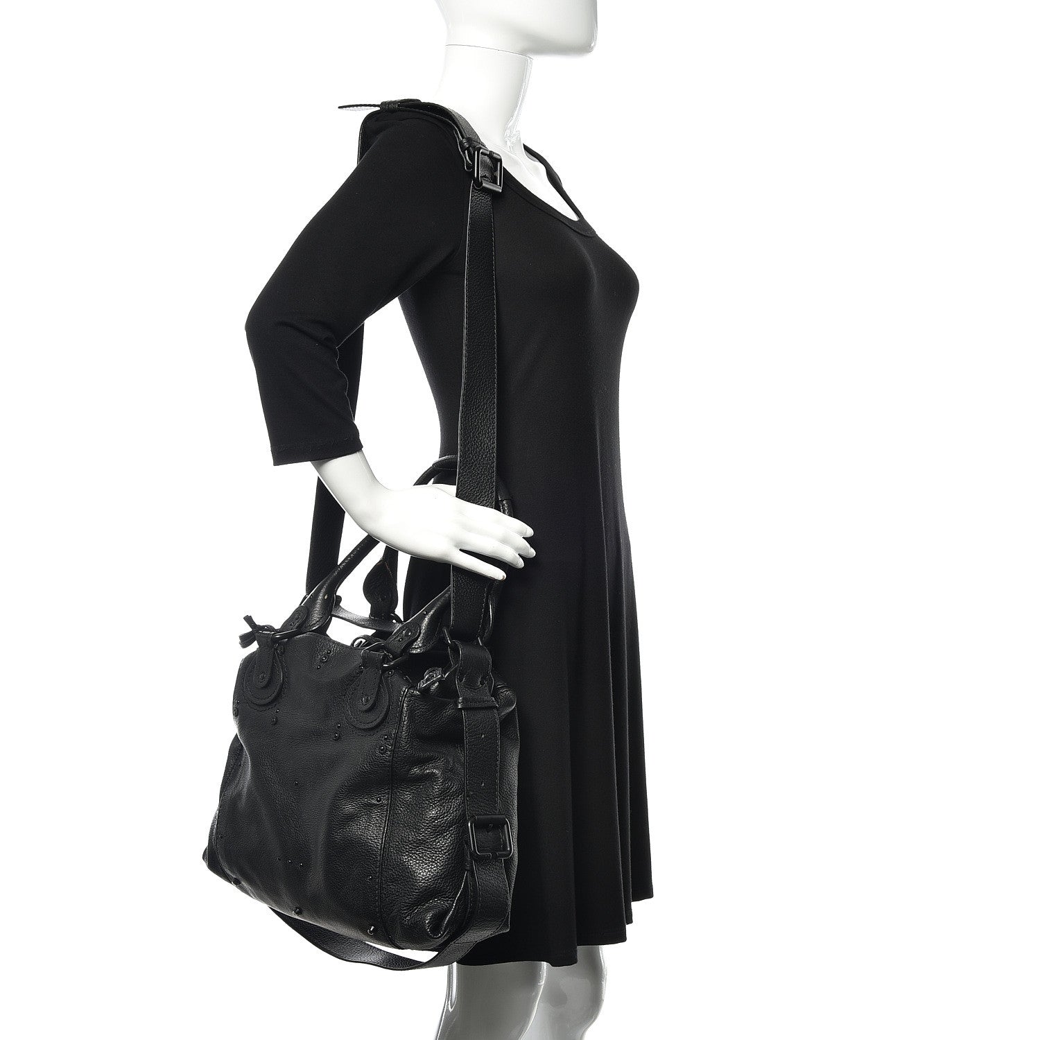 Chloe Calfskin Paddington Satchel Black 2 of 13