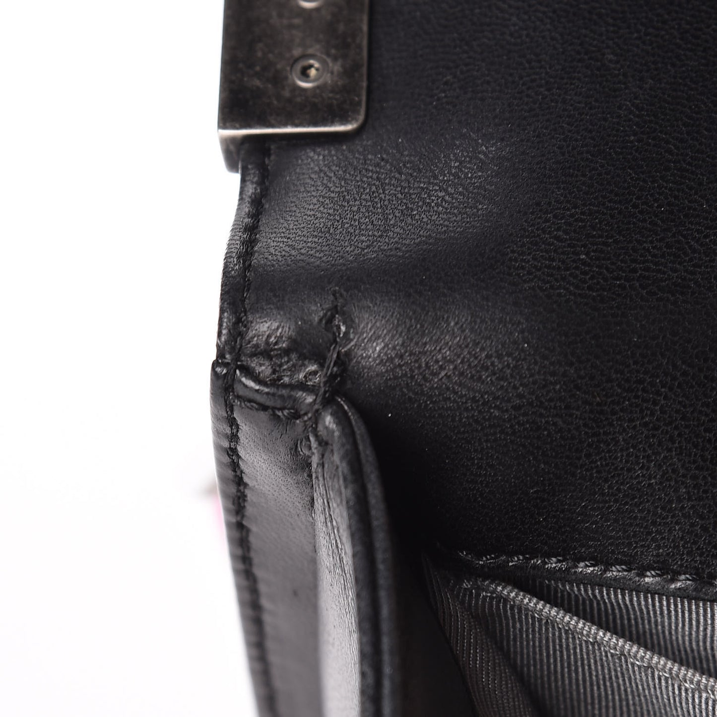 Lambskin Quilted Medium Boy Flap Black