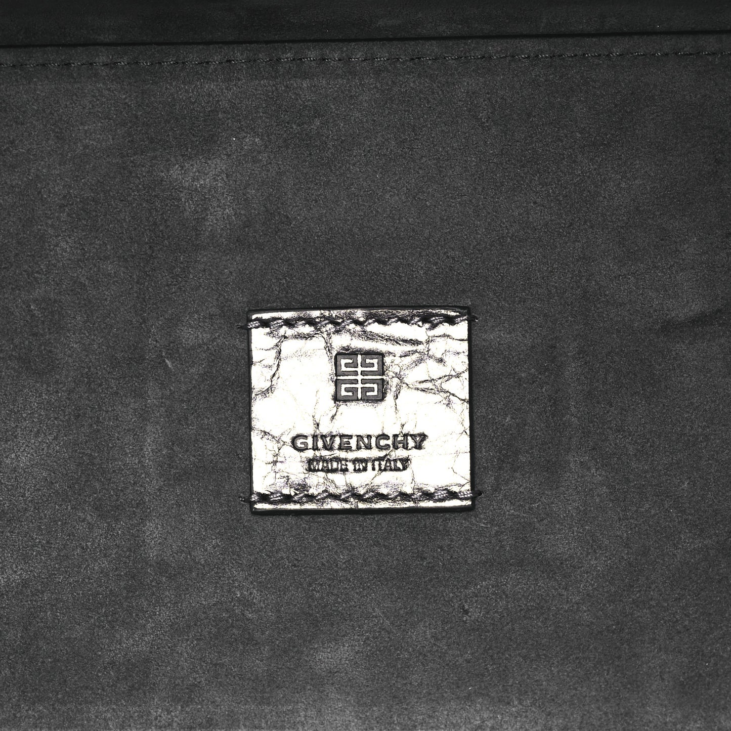 Metallic Calfskin Medium Voyou Bag Silver