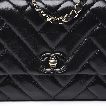 Chanel Shiny Lambskin Quilted Small Montcoco Flap Black 9 of 10