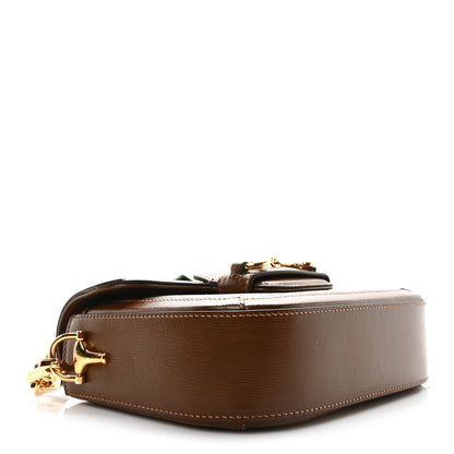 Gucci GG Supreme Monogram Azalea Calfskin Web Mini Horsebit 1955 Shoulder Bag Beige Ebony Brown Sugar 4 of 10