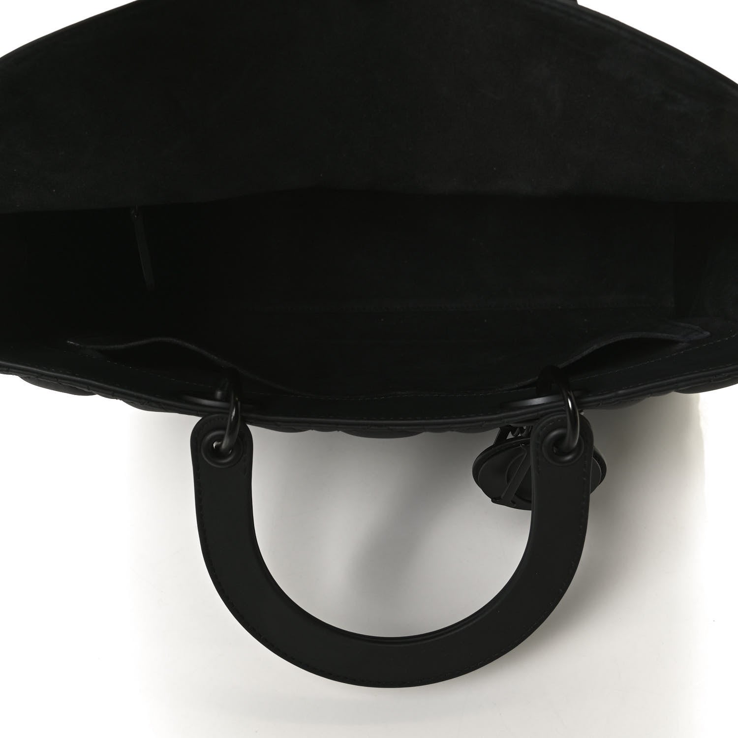 Christian Dior Ultra Matte Calfskin Cannage Large Lady Dior Black 5 of 15