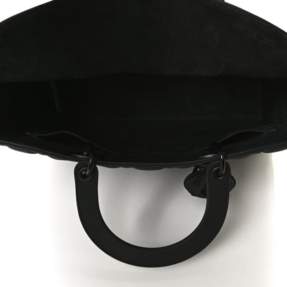 Christian Dior Ultra Matte Calfskin Cannage Large Lady Dior Black 5 of 15