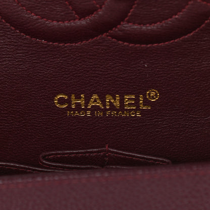 Chanel Caviar Quilted Medium Double Flap Burgundy 5 of 9