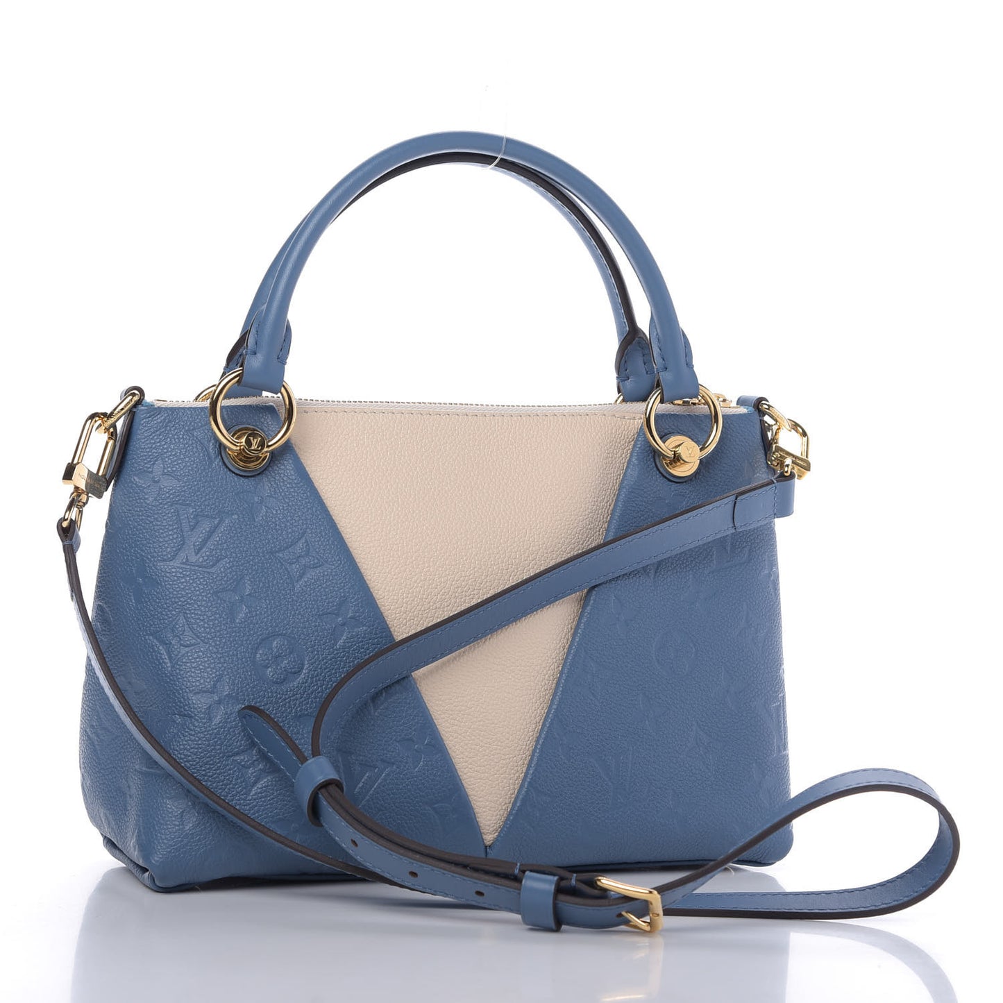 Empreinte V Tote BB Denim Creme