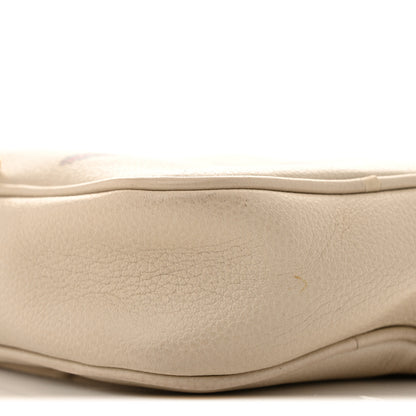 Gucci Grained Calfskin Mini Logo Messenger Bag White 9 of 14
