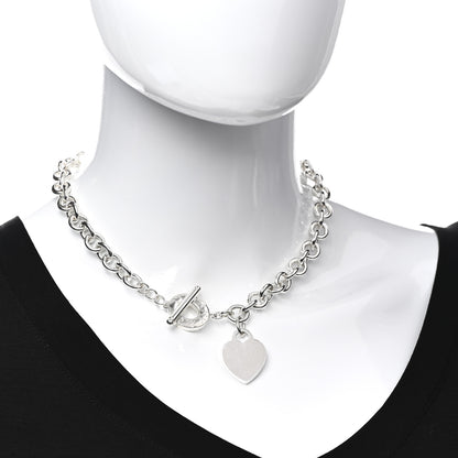 Tiffany Sterling Silver Heart Tag Toggle Necklace 2 of 4