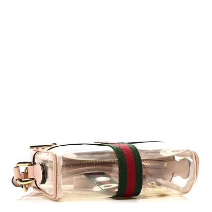 Gucci Vinyl Web Mini Ophidia Transparent Shoulder Bag Perfect Pink 4 of 11
