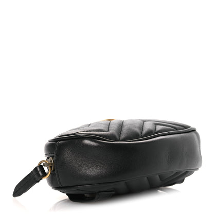 Gucci Calfskin Matelasse GG Marmont Belt Bag 105 42 Black 4 of 12