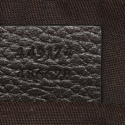 Gucci Monogram Dollar Calfskin Belt Bag Beige Ebony Testa di Moro Marrone Scuro 7 of 11