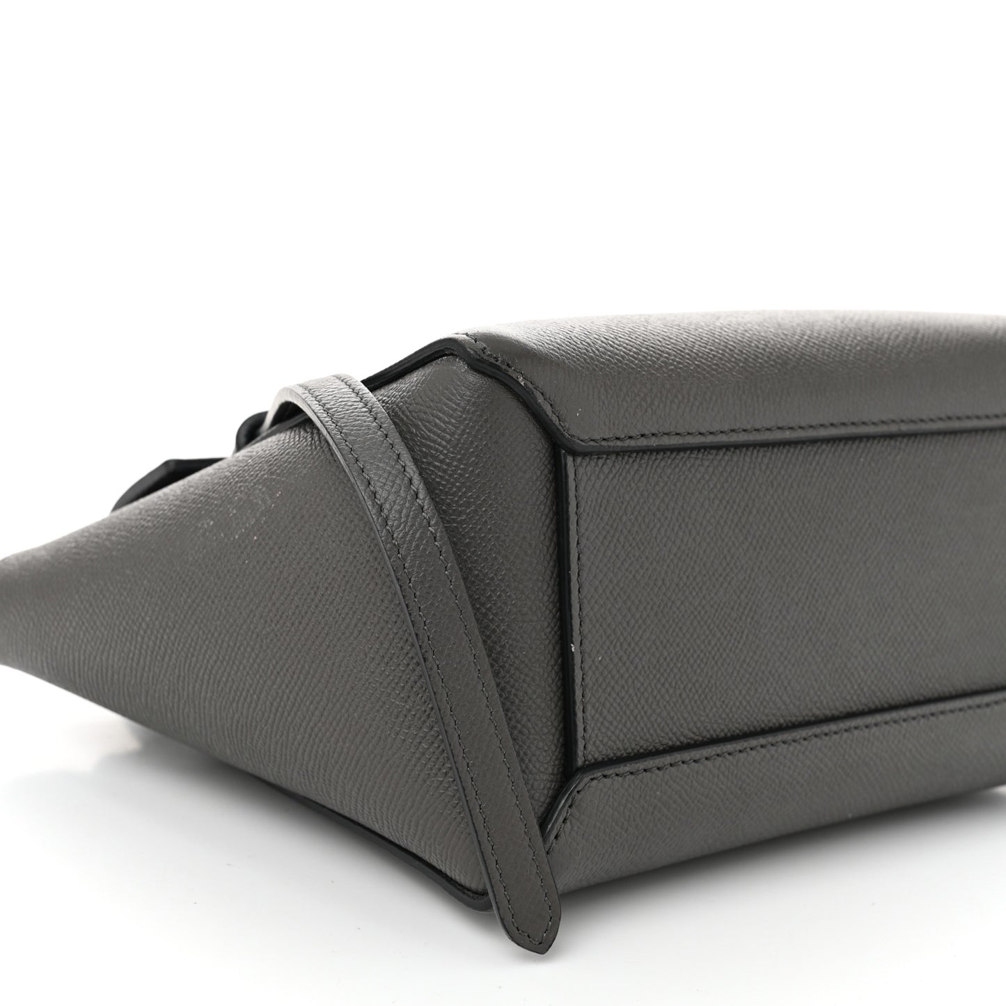 Grained Calfskin Nano Belt Bag Grey