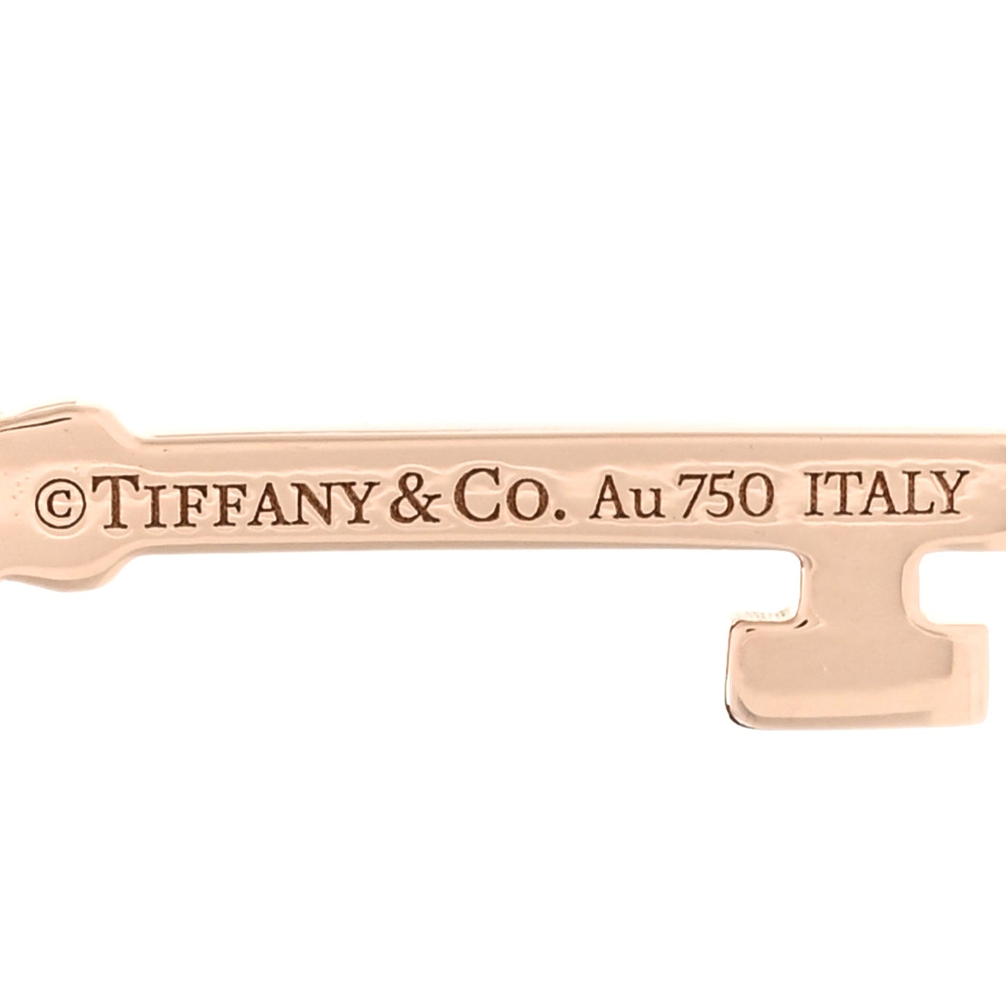 18K Rose Gold Diamond Mini Open Trefoil Key Pendant