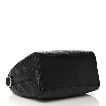 Louis Vuitton Lambskin Embossed Monogram Speedy 22 Bandouliere Black 4 of 17