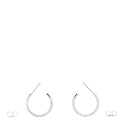 Tiffany Sterling Silver 1837 Small Narrow Hoop Earrings 3 of 4