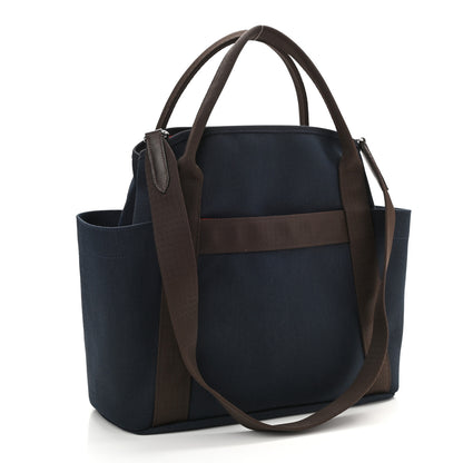 Hermes Toile Sac De Pansage Groom Bleu Navy Feu 4 of 12