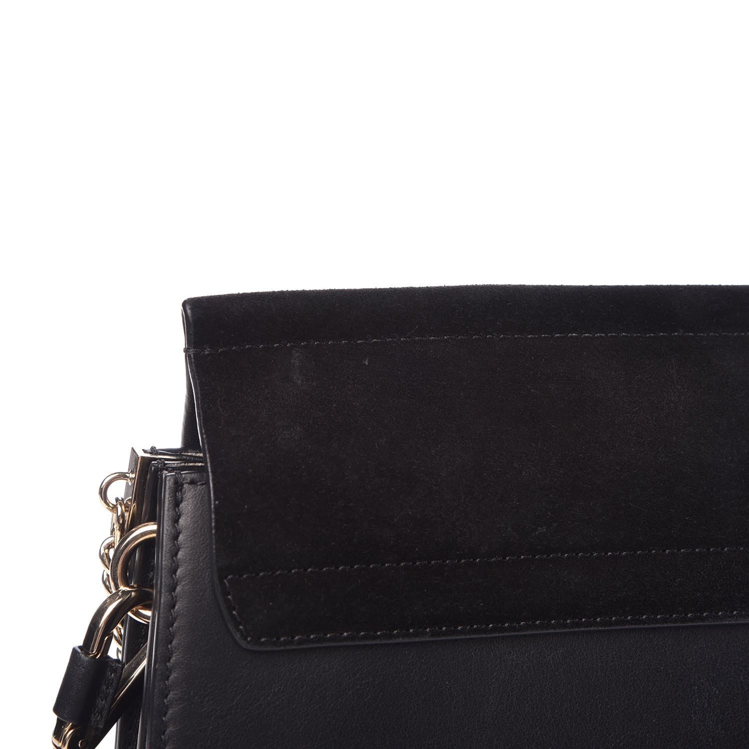 Chloe Suede Calfskin Medium Faye Shoulder Bag Black 11 of 17