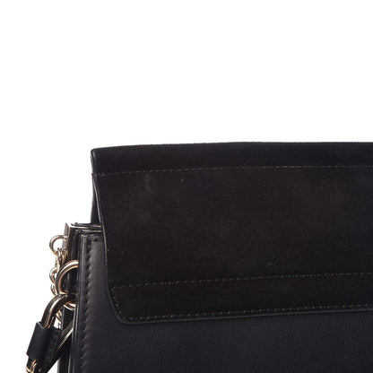 Chloe Suede Calfskin Medium Faye Shoulder Bag Black 11 of 17