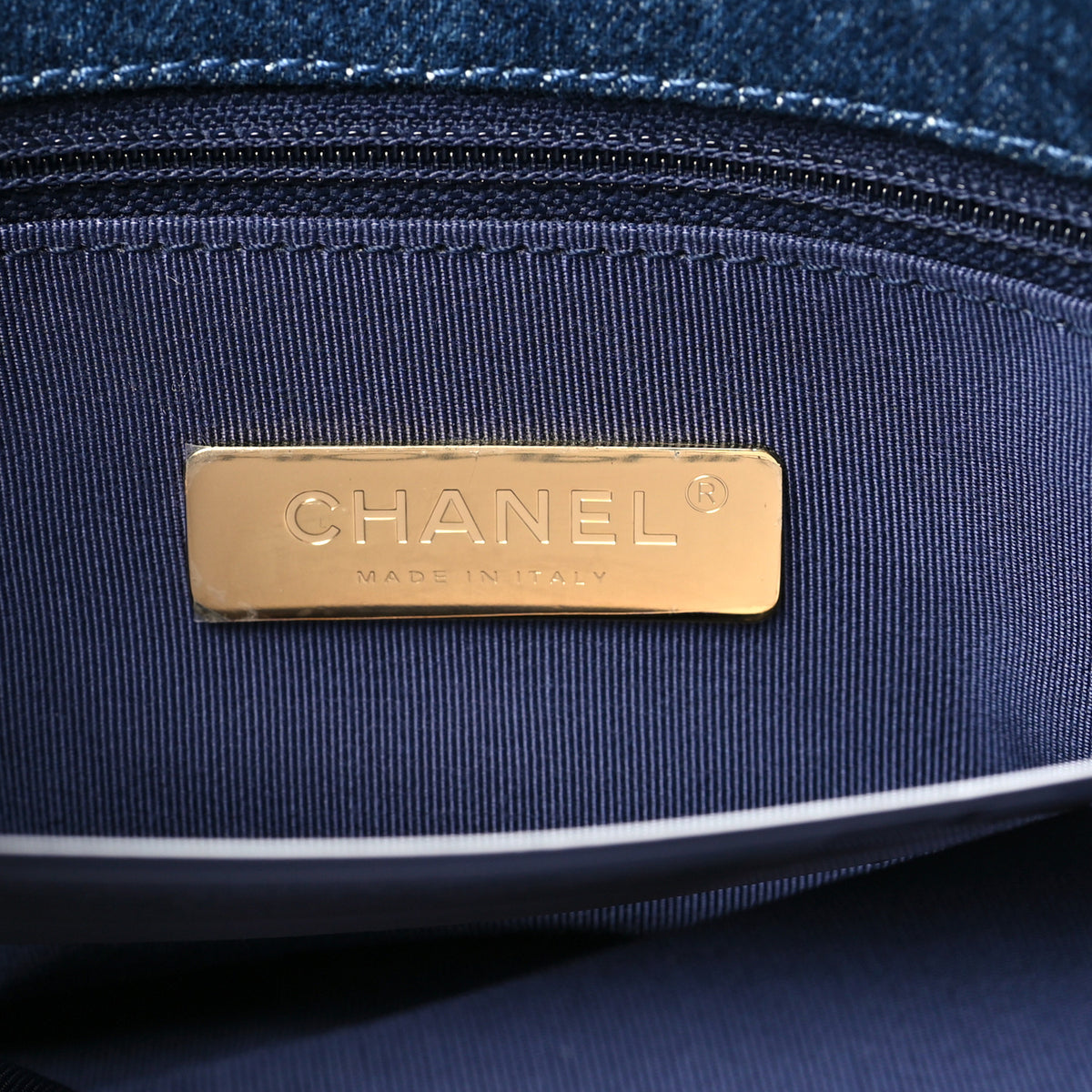 Chanel Denim Quilted Large Chanel 19 Flap Blue 6 of 10