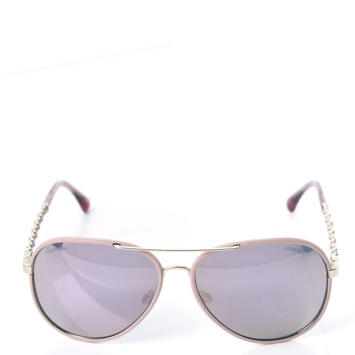 Lambskin Aviator Chain Sunglasses 4194-Q Pink