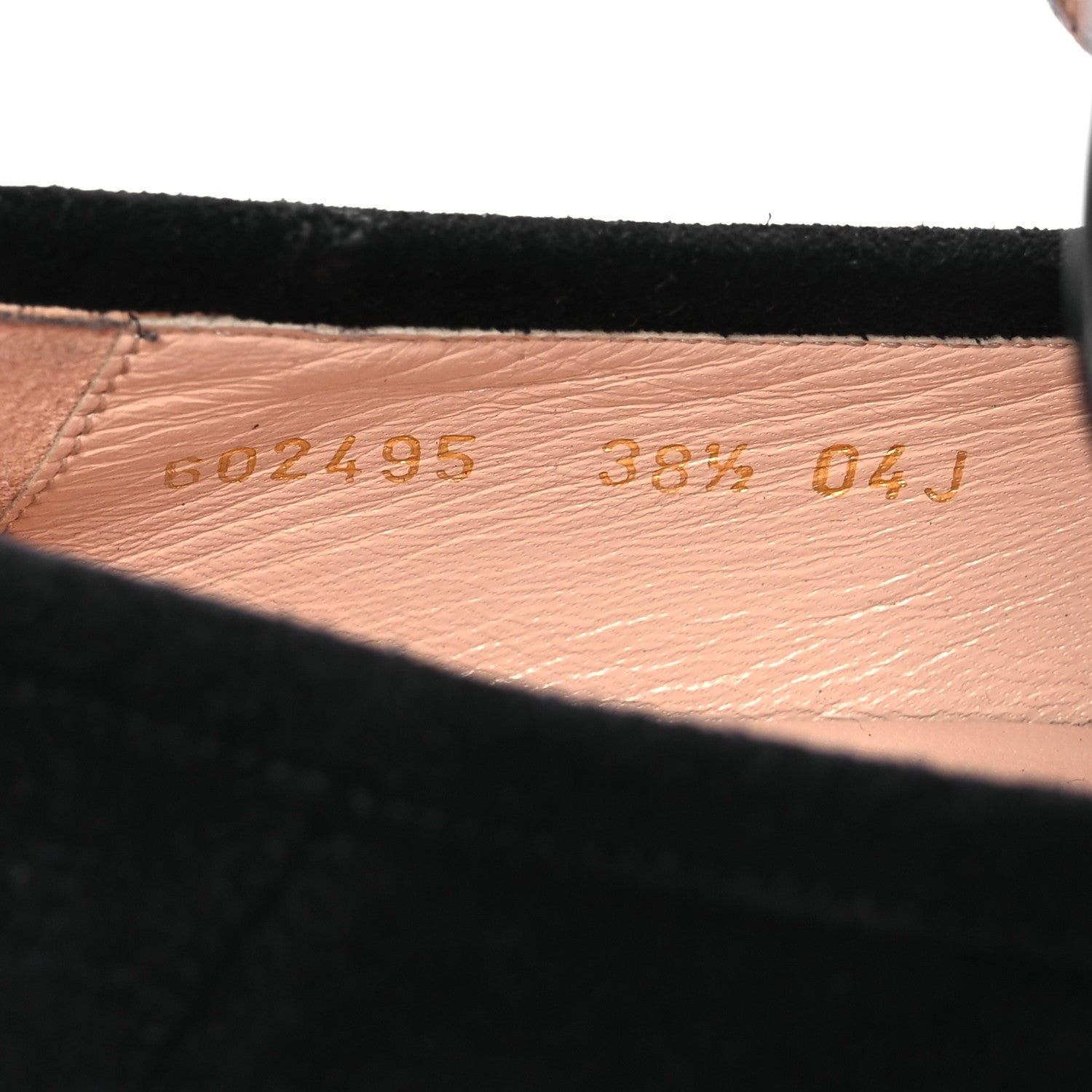 Gucci Suede Web Womens Loafers 38.5 Black 10 of 15