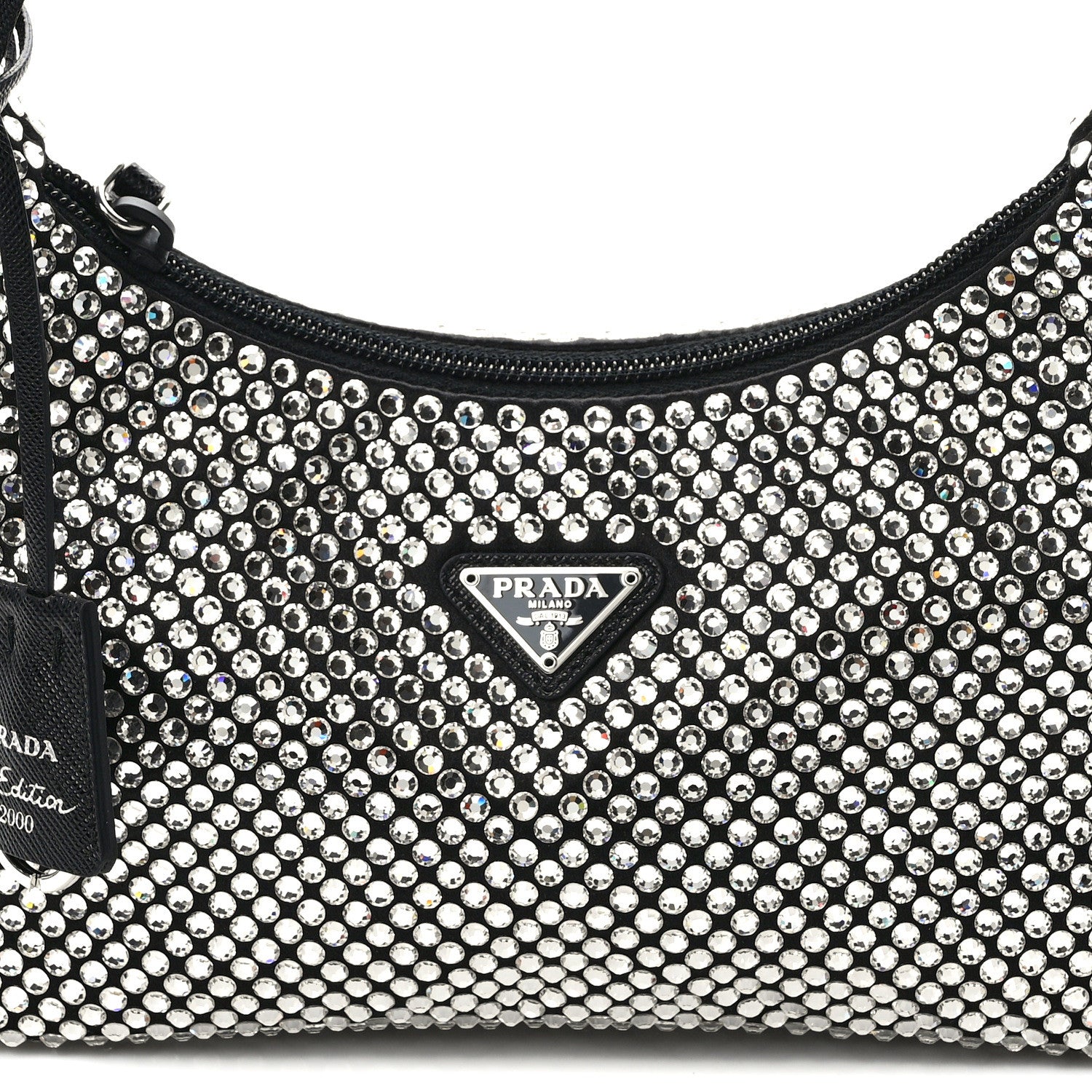 Prada Satin Crystal Mini Re-Edition 2000 Bag Cristal 7 of 10