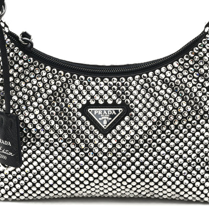 Prada Satin Crystal Mini Re-Edition 2000 Bag Cristal 7 of 10